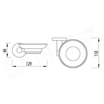 Мыльница Omnires Modern MP60420CR
