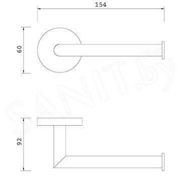 Держатель для туалетной бумаги Omnires Modern MP60510BL / MP60510AT