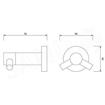 Крючок Omnires Modern MP60120BL