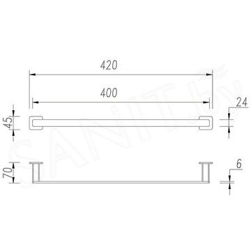 Держатель для полотенец Omnires Nelson NL80214CR / NL80216CR