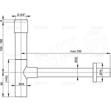Сифон для умывальника AlcaPlast A402