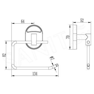 Держатель для туалетной бумаги Ledeme L3503-3