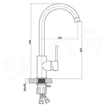 Смеситель для кухонной мойки Ferro Freya BFR41B / BFR41S