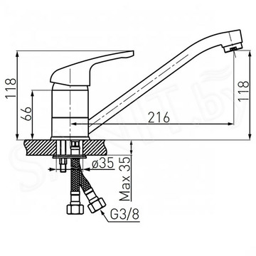 Смеситель для кухонной мойки Ferro Freya BFR4B / BFR4S