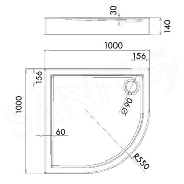 Душевой поддон iRegio LDBR322 / LDBR323 / LDBR2165