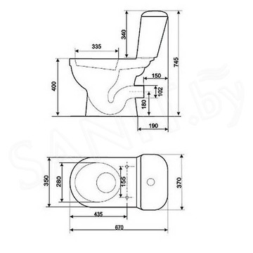 Напольный унитаз Cersanit 21 Merida MR010