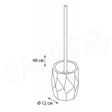 Ершик для унитаза Fixsen Flat FX-290-5