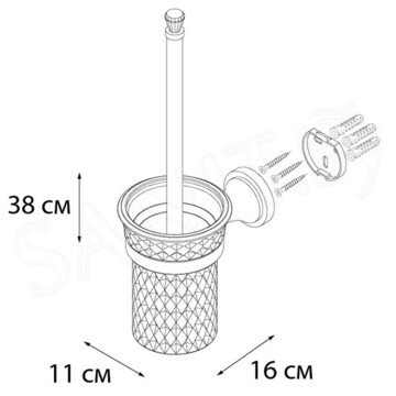 Ершик для унитаза Fixsen Crystal SF-35013