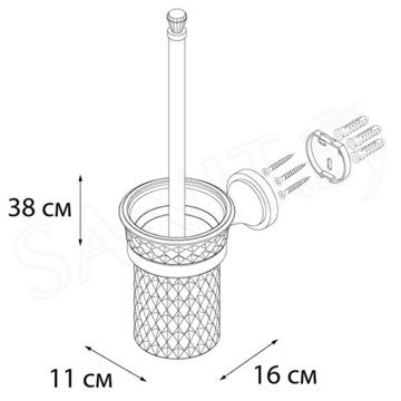 Ершик для унитаза Fixsen Crystal SF-35013