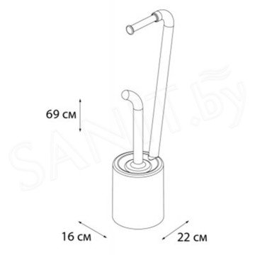 Ершик для унитаза Fixsen Wendy FX-7032 с держателем для туалетной бумаги