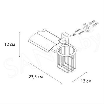 Держатель для туалетной бумаги Fixsen Kvadro FX-61309+10 с держателем для освежителя воздуха