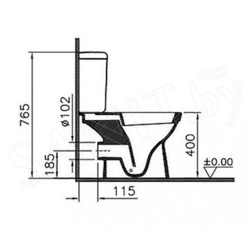 Напольный унитаз Vitra Normus 9705B003-7200 (сиденье Soft Close)