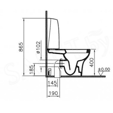 Напольный унитаз Vitra Zentrum 9012B003-7200 (сиденье Soft Close)