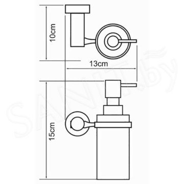 Дозатор для моющих средств Wasserkraft Donau K-9499