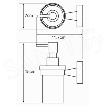 Дозатор для моющих средств Wasserkraft Isen K-4099