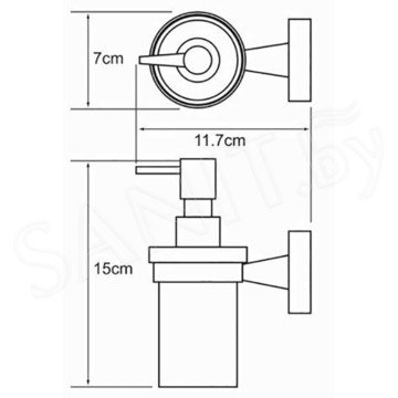 Дозатор для моющих средств Wasserkraft Isen K-4099