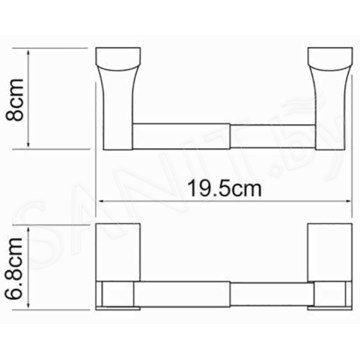 Держатель для туалетной бумаги Wasserkraft Leine K-5022