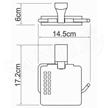 Держатель для туалетной бумаги Wasserkraft Leine K-5025WHITE