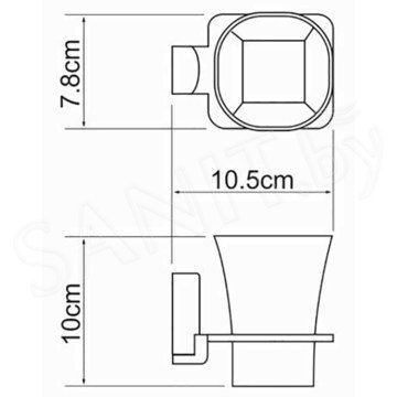 Стакан Wasserkraft Leine K-5028