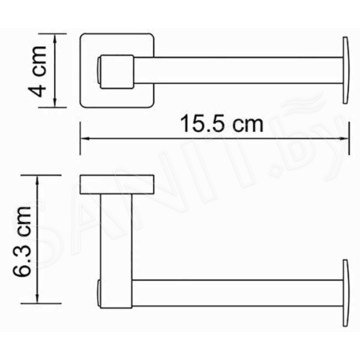 Держатель для туалетной бумаги Wasserkraft Lippe K-6596