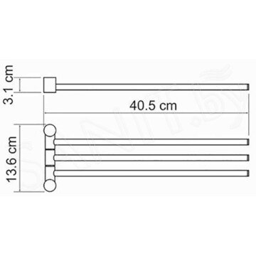 Держатель для полотенец Wasserkraft K-1033 / K-1033BLACK