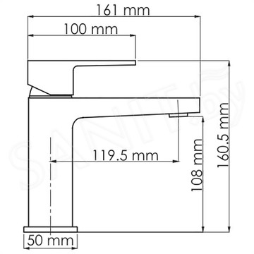 Смеситель для умывальника WasserKraft Abens 2003