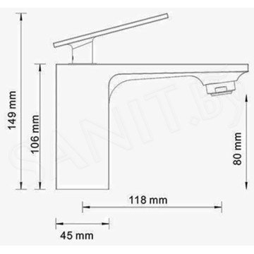 Смеситель для умывальника WasserKraft Alme 1503