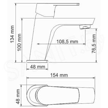 Смеситель для умывальника WasserKraft Dill 6103