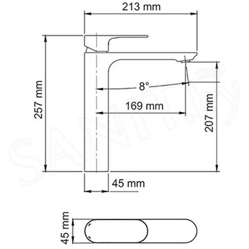 Смеситель для умывальника WasserKraft Dinkel 5803H