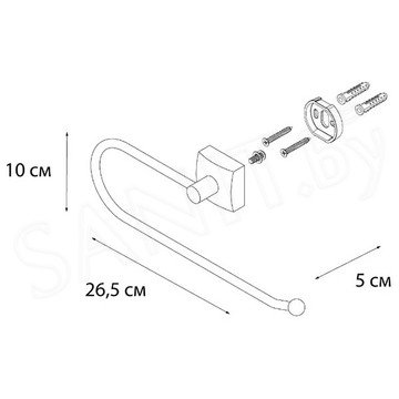 Держатель для полотенец Fixsen Kvadro FX-61311A