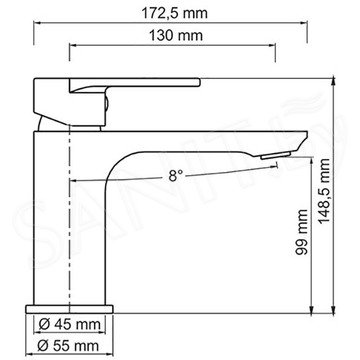 Смеситель для умывальника WasserKraft Elbe 7403 Soft-touch