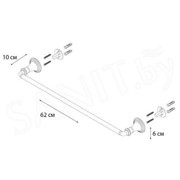 Держатель для полотенец Fixsen Luksor FX-71601B