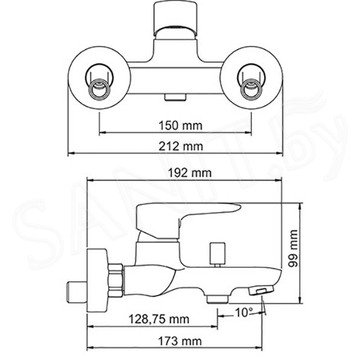 Смеситель для ванны WasserKraft Vils 5601