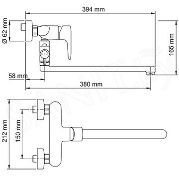 Смеситель для ванны WasserKraft Vils 5602L