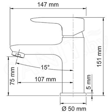 Смеситель для умывальника WasserKraft Vils 5603