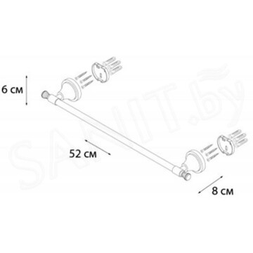 Держатель для полотенец Fixsen Crystal SF-35001 / SF-35001A