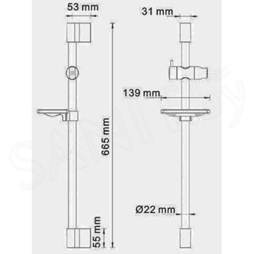 Душевая штанга Wasserkraft A063