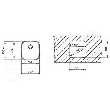 Кухонная мойка TEKA BASICO BE 400 1 B MAT (+61001302)