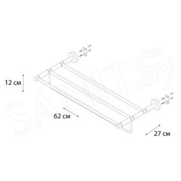Полка для полотенец с держателем Fixsen Modern FX-51515