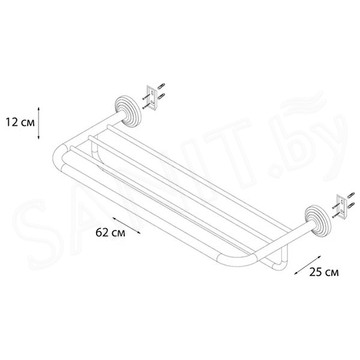 Полка для полотенец с держателем Fixsen Retro FX-83815