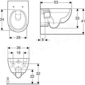Подвесной унитаз Geberit Smyle Rimfree 500.215.01.1 с сиденьем SoftClose 500.232.01.1