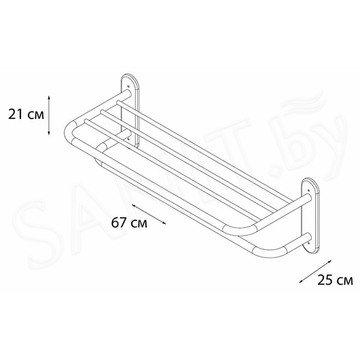 Полка для полотенец с держателем Fixsen Hotel FX-31015