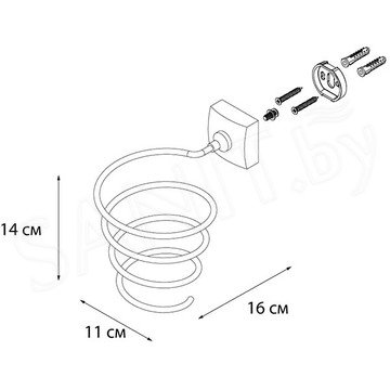 Держатель для фена Fixsen Kvadro FX-61319B