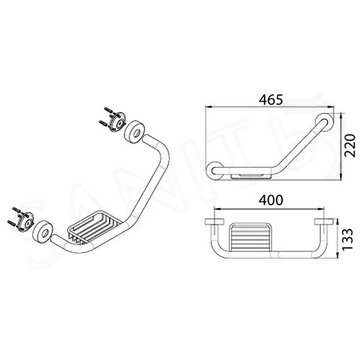 Поручень Fixsen Hotel FX-31018 с мыльницей