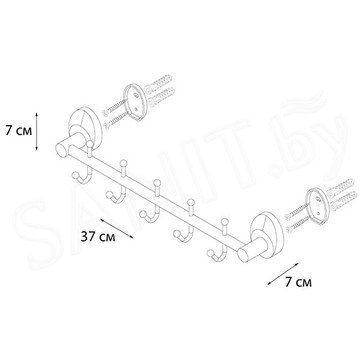 Планка с крючками Fixsen Europa FX-21805-5