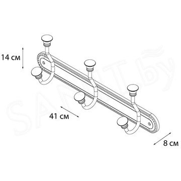 Планка с крючками Fixsen Adele FX-55005-3