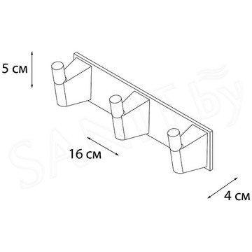 Планка с крючками Fixsen Trend FX-97805-3 / FX-97805-5