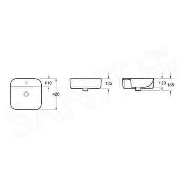 Умывальник Lavinia Boho Bathroom Sink Slim 33311007