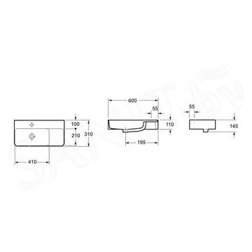 Умывальник Lavinia Boho Bathroom Sink Slim 33311011