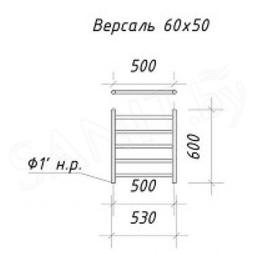 Полотенцесушитель Ariano Версаль White нижнее подключение